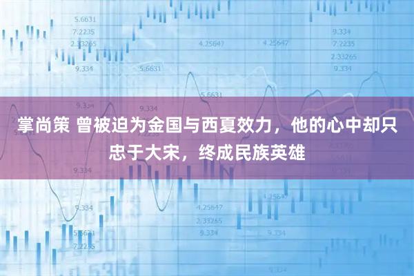 掌尚策 曾被迫为金国与西夏效力，他的心中却只忠于大宋，终成民族英雄